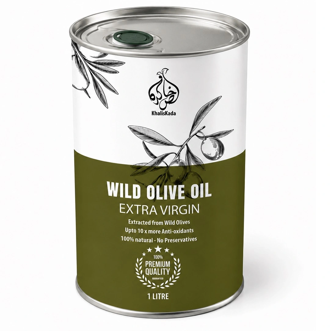 1 litre wild olive oil can organic cold pressed tin